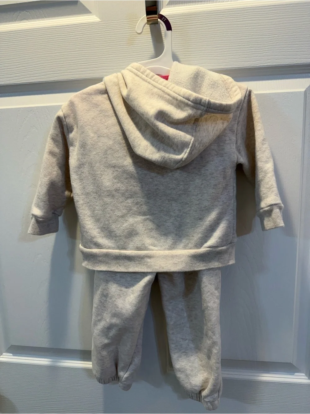 GAP Cream Hoodie and Joggers Set with Pink Logo
